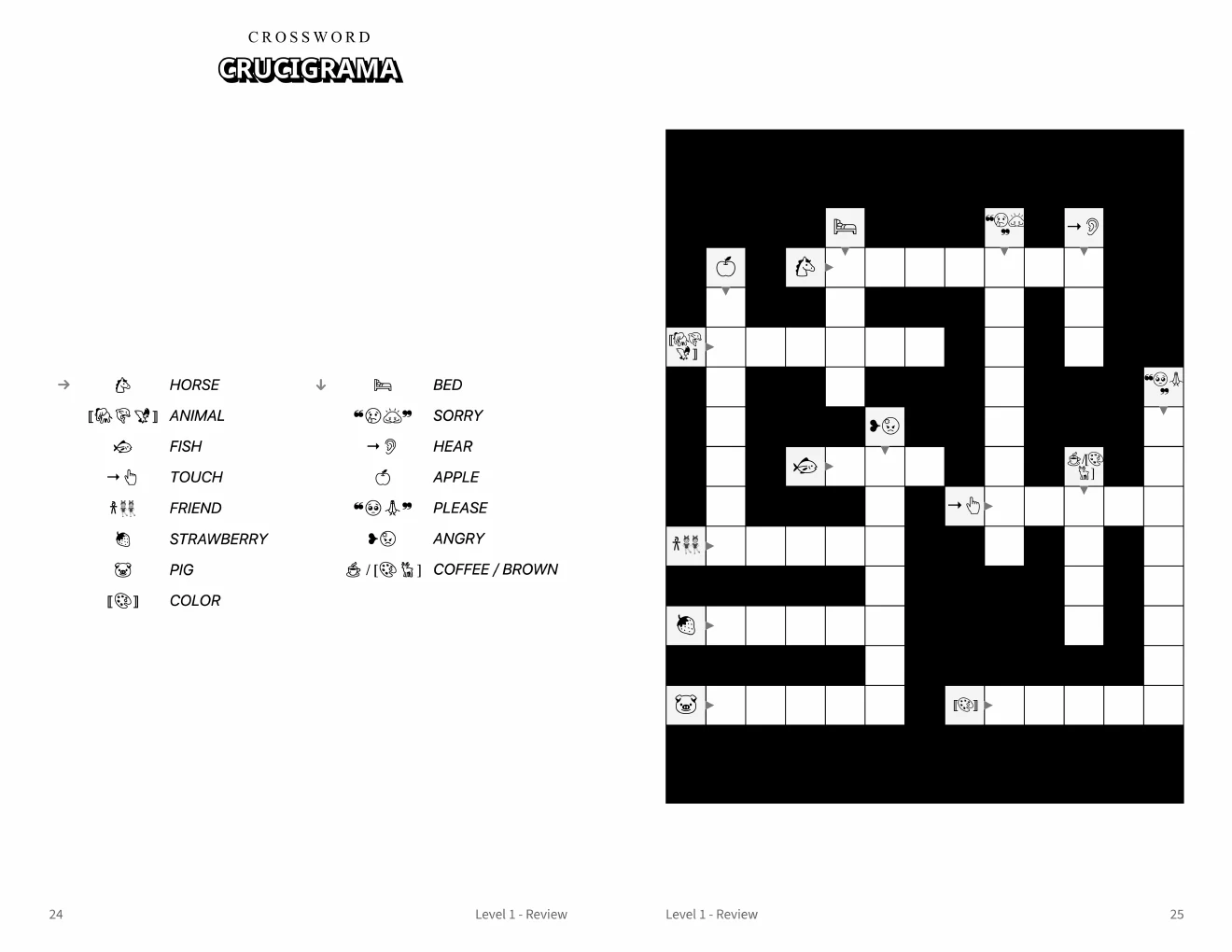 Spanish crosswords printable preview